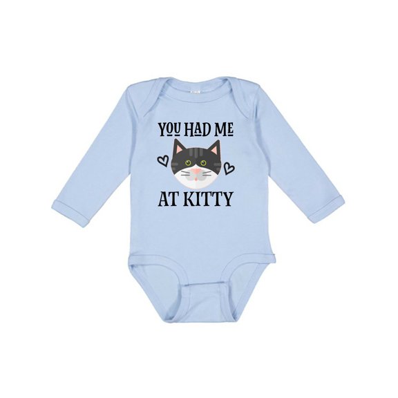 Inktastic Kitty Cat Baby Kitten Girls Long Sleeve Baby Bodysuit