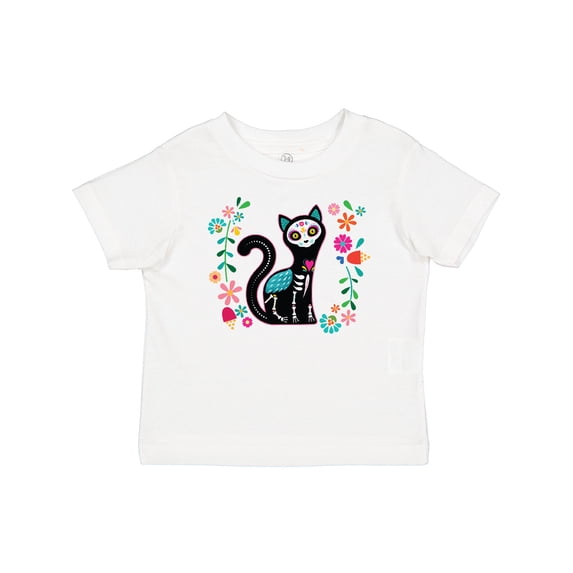 Inktastic Kitty Cat Floral Skull Dia De Los Muertos Girls Baby T-Shirt