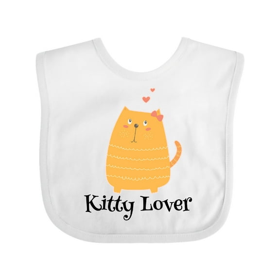 Inktastic Kitty Lover Orange Tabby Cat Girls Baby Bib
