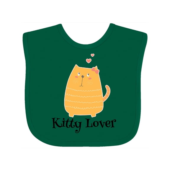 Inktastic Kitty Lover Orange Tabby Cat Girls Baby Bib