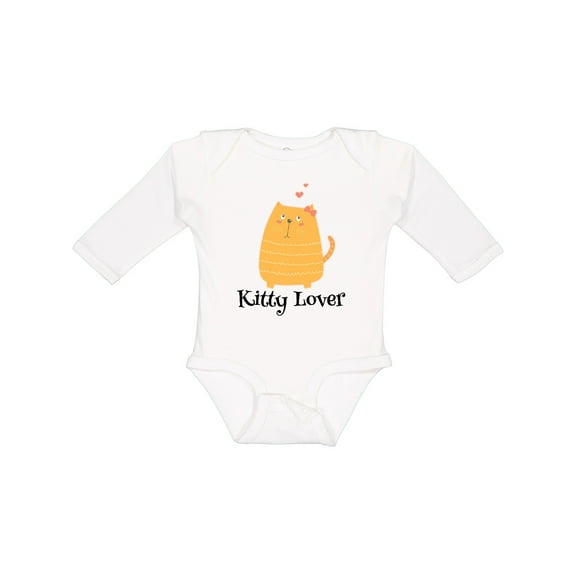 Inktastic Kitty Lover Orange Tabby Cat Girls Long Sleeve Baby Bodysuit