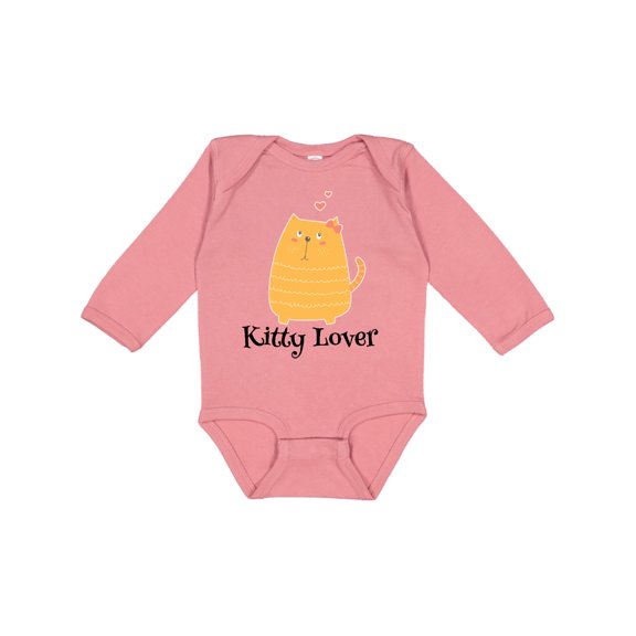 Inktastic Kitty Lover Orange Tabby Cat Girls Long Sleeve Baby Bodysuit