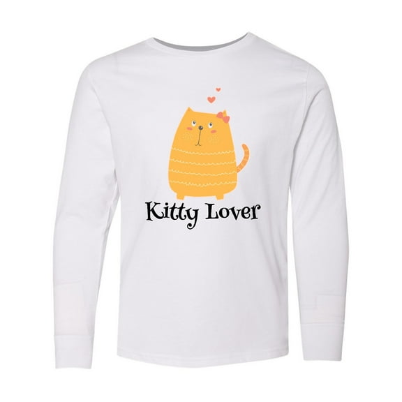 Inktastic Kitty Lover Orange Tabby Cat Long Sleeve Youth T-Shirt