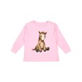 thumbnail image 1 of Inktastic Knitted Horse Boys or Girls Long Sleeve Toddler T-Shirt, 1 of 5
