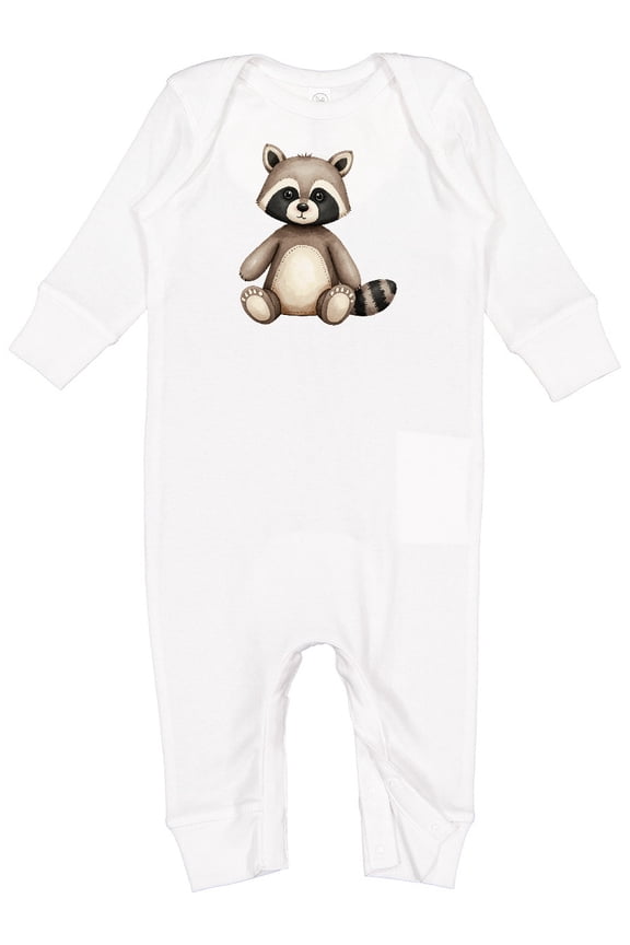 Knitted Raccoon Baby Romper Coveralls