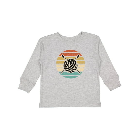 Inktastic Knitting Club Yarn Gift for Knitter Boys or Girls Long Sleeve Toddler T-Shirt