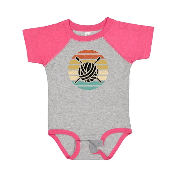 Inktastic Knitting Club Yarn Sunset for Knitter Boys or Girls Baby Bodysuit