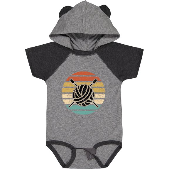 Inktastic Knitting Club Yarn Sunset for Knitter Boys or Girls Baby Bodysuit