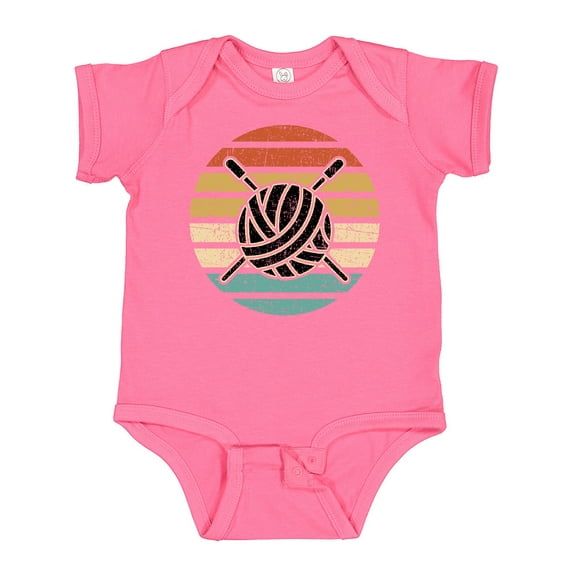 Inktastic Knitting Club Yarn Sunset for Knitter Boys or Girls Baby Bodysuit