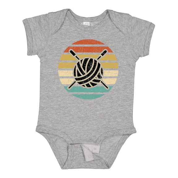 Inktastic Knitting Club Yarn Sunset for Knitter Boys or Girls Baby Bodysuit