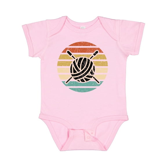 Inktastic Knitting Club Yarn Sunset for Knitter Boys or Girls Baby Bodysuit