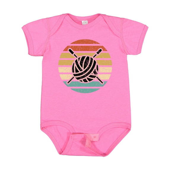 Inktastic Knitting Club Yarn Sunset for Knitter Boys or Girls Baby Bodysuit