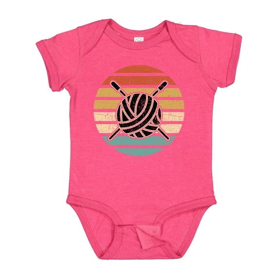 Inktastic Knitting Club Yarn Sunset for Knitter Boys or Girls Baby Bodysuit