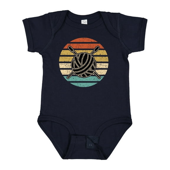 Inktastic Knitting Club Yarn Sunset for Knitter Boys or Girls Baby Bodysuit