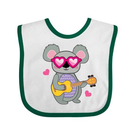 Inktastic Koala Cute Girls Guitar Girls Baby Bib