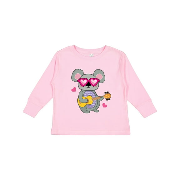 Inktastic Koala Cute Girls Guitar Girls Long Sleeve Toddler T-Shirt