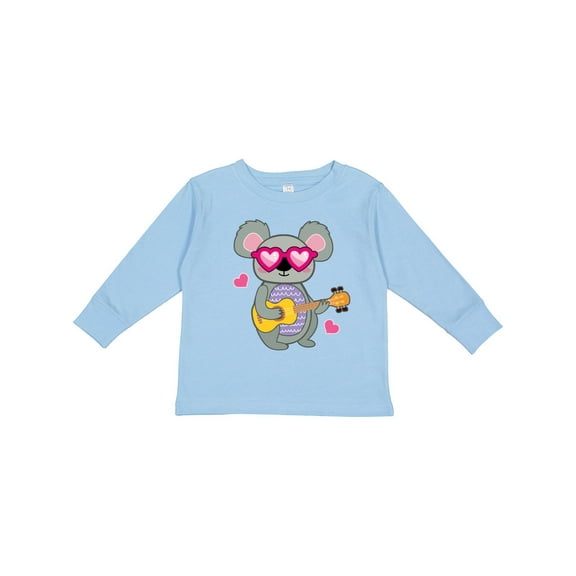 Inktastic Koala Cute Girls Guitar Girls Long Sleeve Toddler T-Shirt