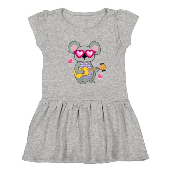 Inktastic Koala Cute Girls Guitar Girls Toddler Dress