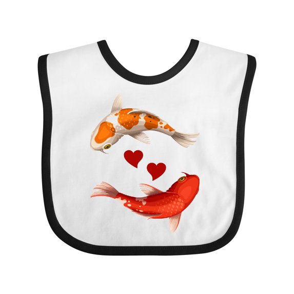 Inktastic Koi Carp Fish Japanese Boys or Girls Baby Bib