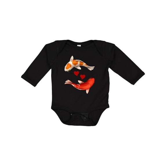Inktastic Koi Carp Fish Japanese Boys or Girls Long Sleeve Baby Bodysuit