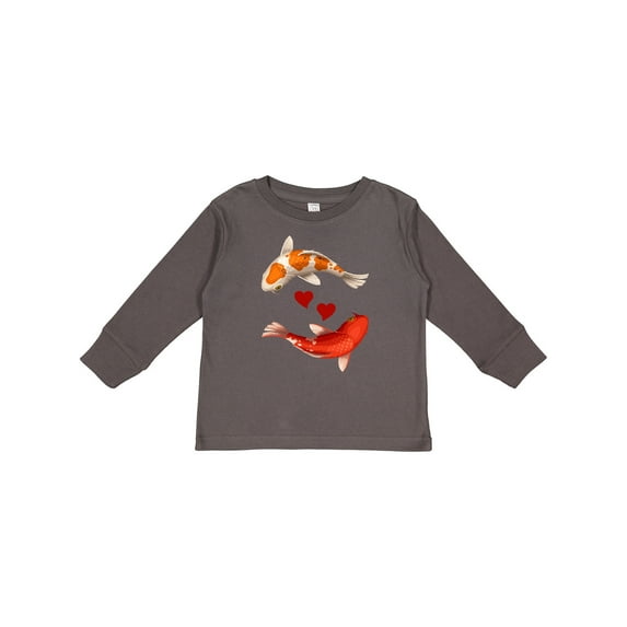 Inktastic Koi Carp Fish Japanese Boys or Girls Long Sleeve Toddler T-Shirt