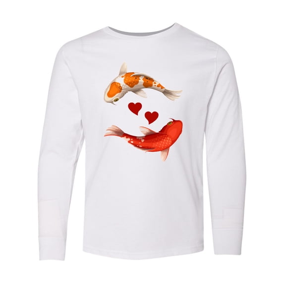 Inktastic Koi Carp Fish Japanese Long Sleeve Youth T-Shirt