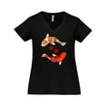 thumbnail image 1 of Inktastic Koi Carp Fish Japanese Women's Plus Size V-Neck T-Shirt, 1 of 5