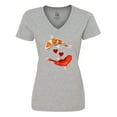thumbnail image 1 of Inktastic Koi Carp Fish Japanese Women's V-Neck T-Shirt, 1 of 5