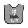 thumbnail image 1 of Inktastic Lab Life is Ruff Labrador Retriever Boys or Girls Baby Bib, 1 of 4