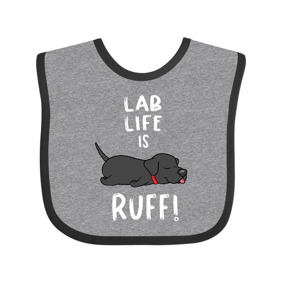 Inktastic Lab Life is Ruff Labrador Retriever Boys or Girls Baby Bib