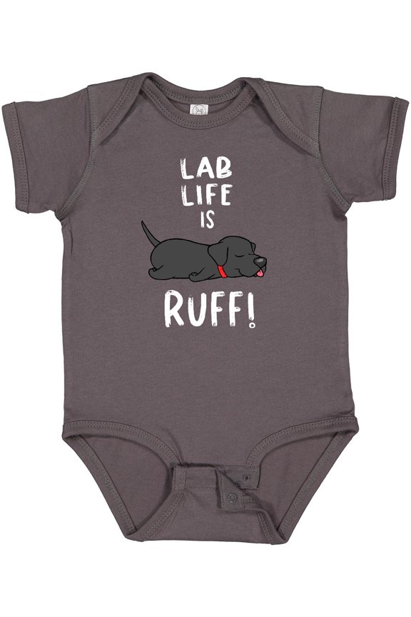 Lab Life is Ruff Labrador Retriever Boys or Girls Baby Bodysuit