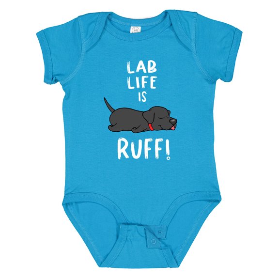 Inktastic Lab Life is Ruff Labrador Retriever Boys or Girls Baby Bodysuit