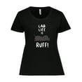 thumbnail image 1 of Inktastic Lab Life is Ruff Labrador Retriever Women's Plus Size T-Shirt, 1 of 5