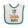 thumbnail image 1 of Inktastic Lab Life is Ruff Yellow Lab Boys or Girls Baby Bib, 1 of 4