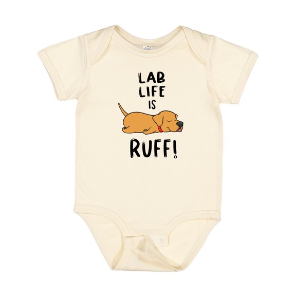 Inktastic Lab Life is Ruff Yellow Lab Boys or Girls Baby Bodysuit