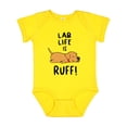 thumbnail image 1 of Inktastic Lab Life is Ruff Yellow Lab Boys or Girls Baby Bodysuit, 1 of 5