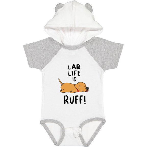 Inktastic Lab Life is Ruff Yellow Lab Boys or Girls Baby Bodysuit