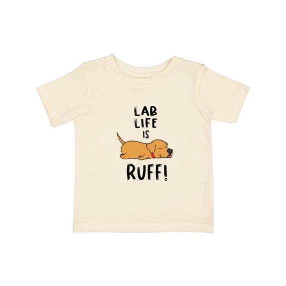 Inktastic Lab Life is Ruff Yellow Lab Boys or Girls Baby T-Shirt