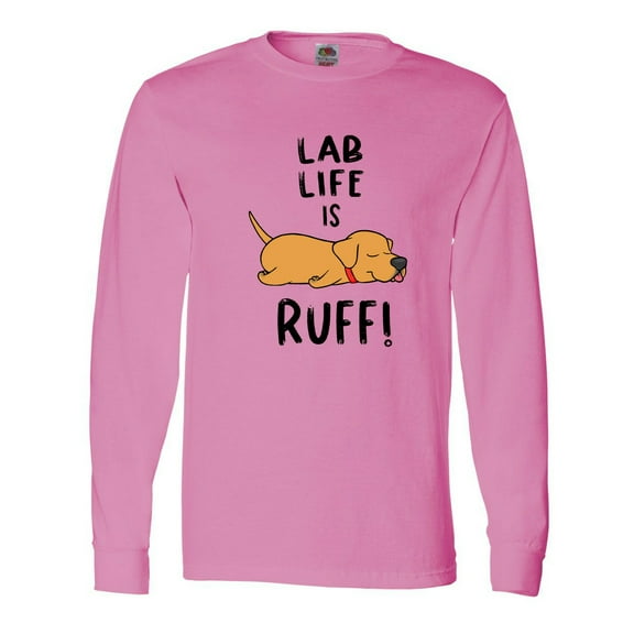 Inktastic Lab Life is Ruff Yellow Lab Long Sleeve T-Shirt