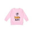 thumbnail image 1 of Inktastic Lab Life is Ruff Yellow Lab Toddler Sweatshirt, 1 of 4