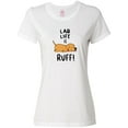thumbnail image 1 of Inktastic Lab Life is Ruff Yellow Lab Women's T-Shirt, 1 of 5