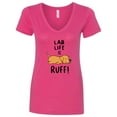thumbnail image 1 of Inktastic Lab Life is Ruff Yellow Lab Women's V-Neck T-Shirt, 1 of 5
