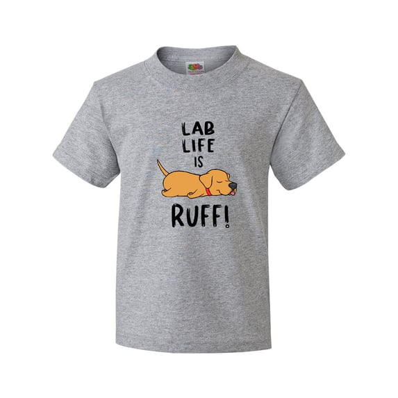 Inktastic Lab Life is Ruff Yellow Lab Youth T-Shirt
