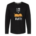 thumbnail image 1 of Inktastic Lab Life is Ruff Yellow Labrador Long Sleeve T-Shirt, 1 of 5