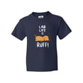 thumbnail image 1 of Inktastic Lab Life is Ruff Yellow Labrador Youth T-Shirt, 1 of 5