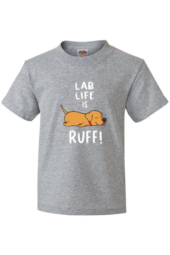 Lab Life is Ruff Yellow Labrador Youth T-Shirt