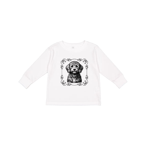 Inktastic Labradoodle Puppy Dog Girls Long Sleeve Toddler T-Shirt
