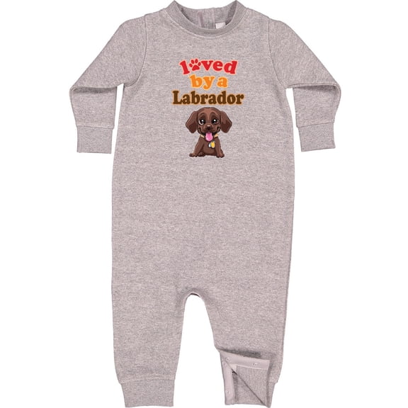 Inktastic Labrador Chocolate Lab Baby Fleece Romper