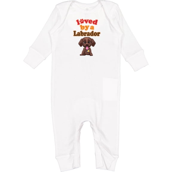 Inktastic Labrador Chocolate Lab Baby Romper Coveralls
