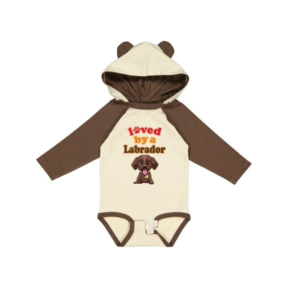 Inktastic Labrador Chocolate Lab Boys or Girls Long Sleeve Baby Bodysuit
